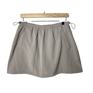 Athleta Women's Small MVP Mid Rise Skort Taupe Pockets A-Line Hiking Travel